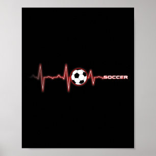 Póster Camiseta Latido del Corazón de Fútbol - Fútbol Byl