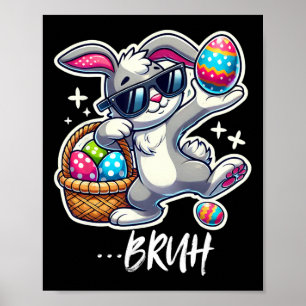 Póster Camiseta linda de conejito de Pascua para Bo