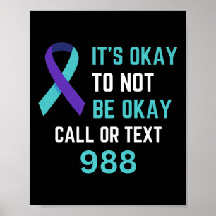 Póster Camiseta Línea de Prevención del Suicidio 988 988 