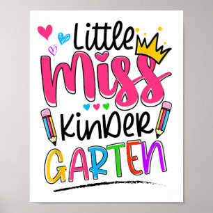 Póster Camiseta Little Miss Kindergarten Ck para el jardí