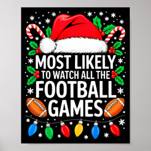 Póster Camiseta Más Probable De Ver Todos Los Partidos De