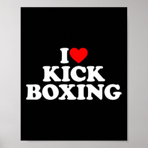 Póster Camiseta Me Encanta Kickboxing Amante del Kickboxi