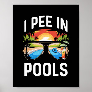 Póster Camiseta Me Piso En Piscinas Fiesta Divertida De V