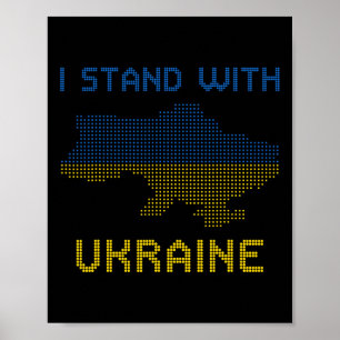 Póster Camiseta Me Siento Con Ucrania Mapa De Ucrania Ban