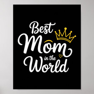 Póster Camiseta Mejor Mamá Del Mundo Mujeres Mejor Mamá