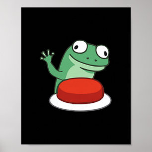 Póster Camiseta meme de Lizard Button divertida.png