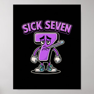 Póster Camiseta Meme Enfermo Siete Seis Siete Divertido J