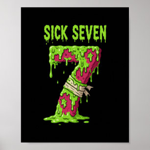Póster Camiseta Meme Enfermo Siete Seis Siete Juego de Pa