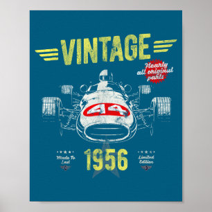 Póster Camiseta Nacido 1956 70 Cumpleaños Padres