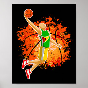 Póster Camiseta Nacional de Béisbol de Guyana Slam Dunk G