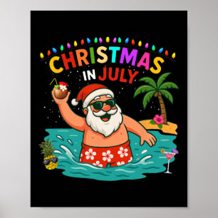 Póster Camiseta Navidad En Julio Niños Santa Coco Su
