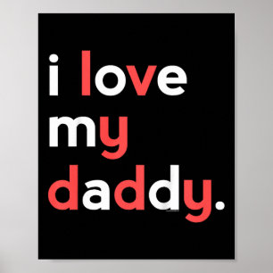 Póster Camiseta Niños Amo A Mi Papá Para Niños Papá Cute 