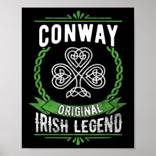 Póster Camiseta Nombre Conway Leyenda Irlandesa Día de Sa