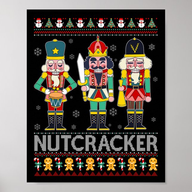 Póster Camiseta Nutcracker Squad divertida sudadera fea d (Frente)