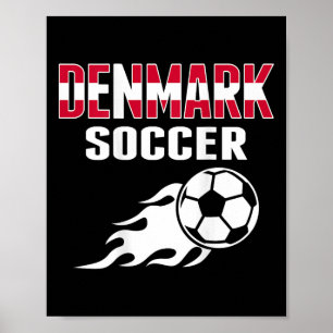 Póster Camiseta Orgullosos Amantes del Fútbol de Dinamarc