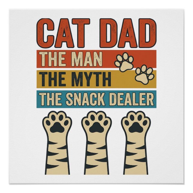 Póster Camiseta Papá Gato El Distribuidor De Snacks Vinta (Anverso)