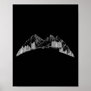 Póster Camiseta para amante de la naturaleza y el senderi