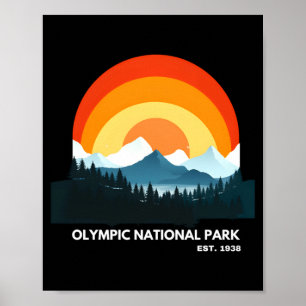 Póster Camiseta Parque Nacional Olímpico Est 1938 Wa Esta