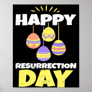 Póster Camiseta Pascua Jesús Feliz Día de Resurrección