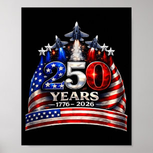 Póster Camiseta Patriótica del 250 Aniversario de EE. UU.