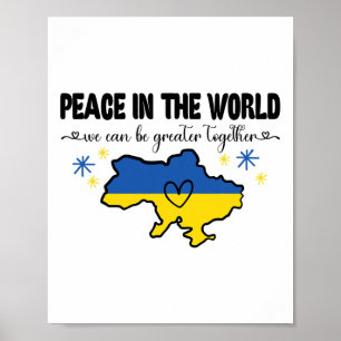 Póster Camiseta Paz En El Mundo Me Siento Con Ucrania Esc