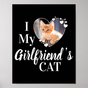 Póster Camiseta personalizada con foto de gato de mi novi