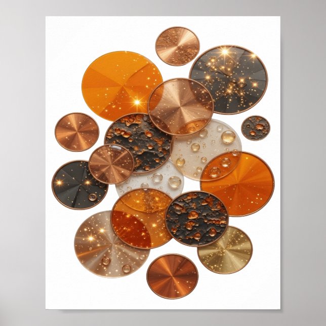 Póster Camiseta personalizada COPPER BALLS de plata (Frente)