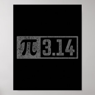 Póster Camiseta Pi Para El Profesor Vintage 3.14 Dígitos