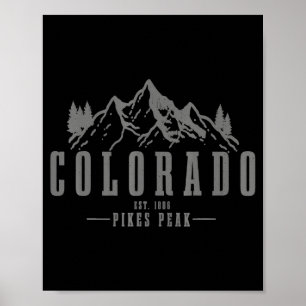Póster Camiseta Pikes Peak Colorado Est