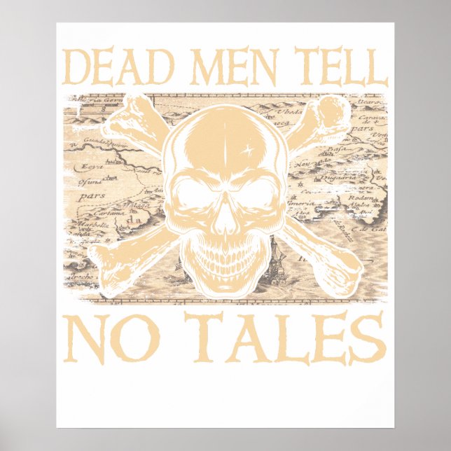 Póster Camiseta Premium Disney Pirates Skull Logo (Frente)