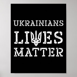 Póster Camiseta Problema de Vidas Ucranianas Tridente Ucr