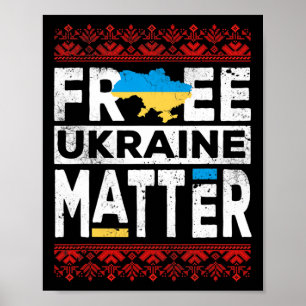 Póster Camiseta Problema Ucrania Libre Bandera de Ucrania