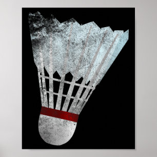 Póster Camiseta Regalo Idea Jugador de Bádminton Volante