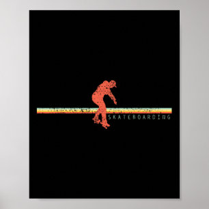 Póster Camiseta Regalo Vintage Retro Patinaje