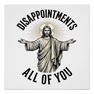Póster Camiseta Religiosa Vintage De Desilusiones Todos U