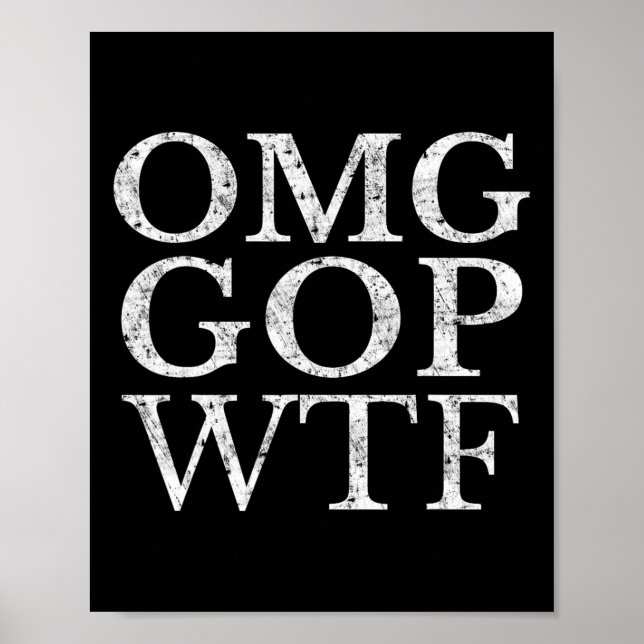 Póster Camiseta Republicana Anti Trump (Frente)