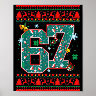 Póster Camiseta Retro 67 Six Seven Navidad Meme