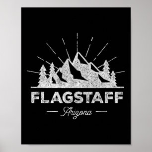 Póster Camiseta Retro Vintage de Hiking Flagstaff Arizona