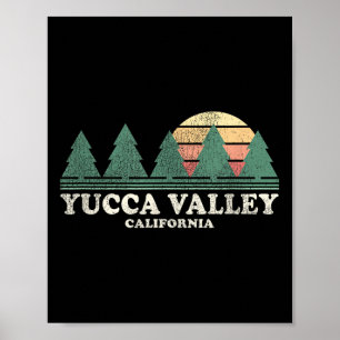 Póster Camiseta Retro Vintage Yucca Valley Ca De los 70