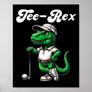 Póster Camiseta Rex Golf T Rex Dinosaurio Chicos Hombres 