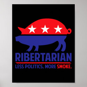 Póster Camiseta Ribertarian Barbacoa Y Parrilla 