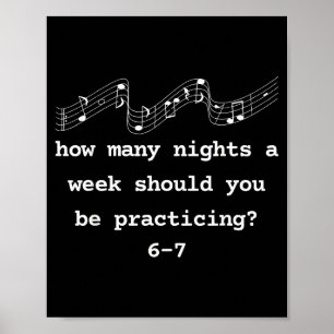 Póster Camiseta Seis Siete, Profesor de Música 6 7 Número