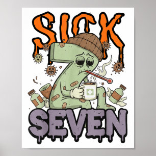 Póster Camiseta Sick Seven Meme 67 Seis Siete Juego de Pa