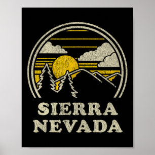 Póster Camiseta Sierra Nevada Vintage Camiseta de Montaña