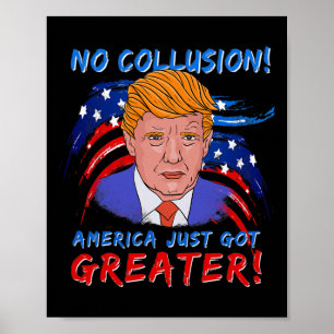 Póster Camiseta Sin Colusión Trump
