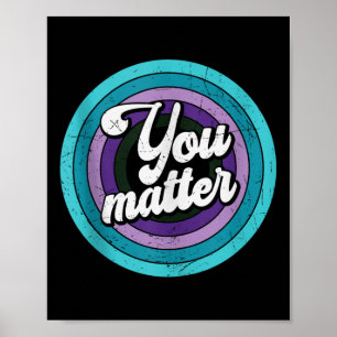 Póster Camiseta sin mangas de mensaje de salud mental par