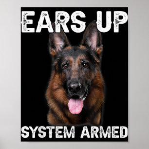Póster Camiseta Sistema Armado Orejas de Perro Pastor Ale
