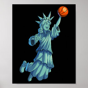Póster Camiseta Sketll Estatua Libertad 4 De Julio Hombre