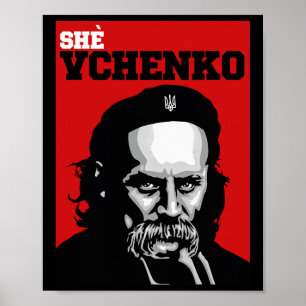 Póster Camiseta Taras Shevchenko Ella Vchenko Ucrania Ucr