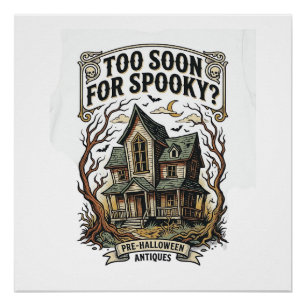 Póster Camiseta Temprana de Halloween Diseño Vintage de C